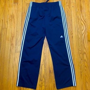 Adidas Three Stripe Tack Pants Navy/White Sz Large